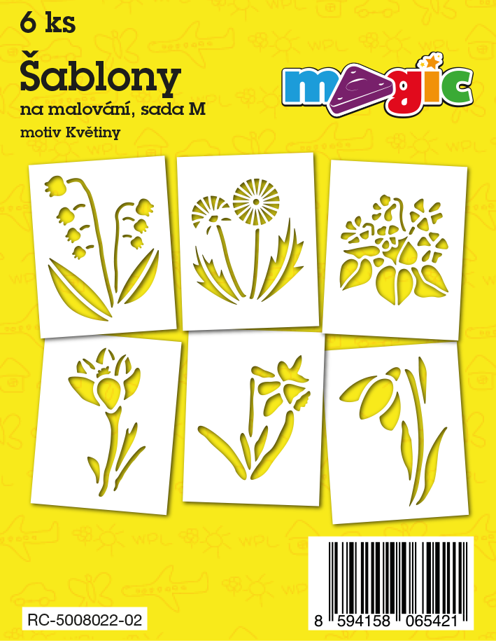 Magic Paper Stencils – Set M: Flowers