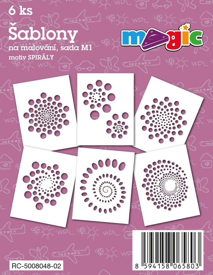 Magic Paper Stencils – Set M1: Spirals