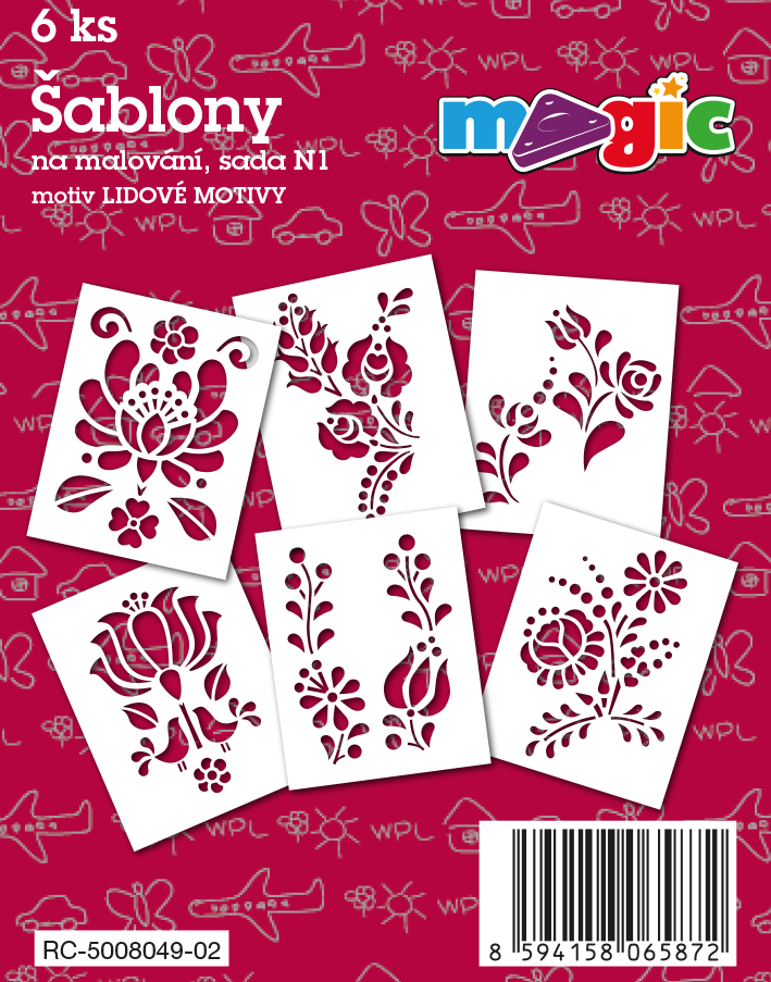 Magic Paper Stencils – Set N1: Folk Motifs