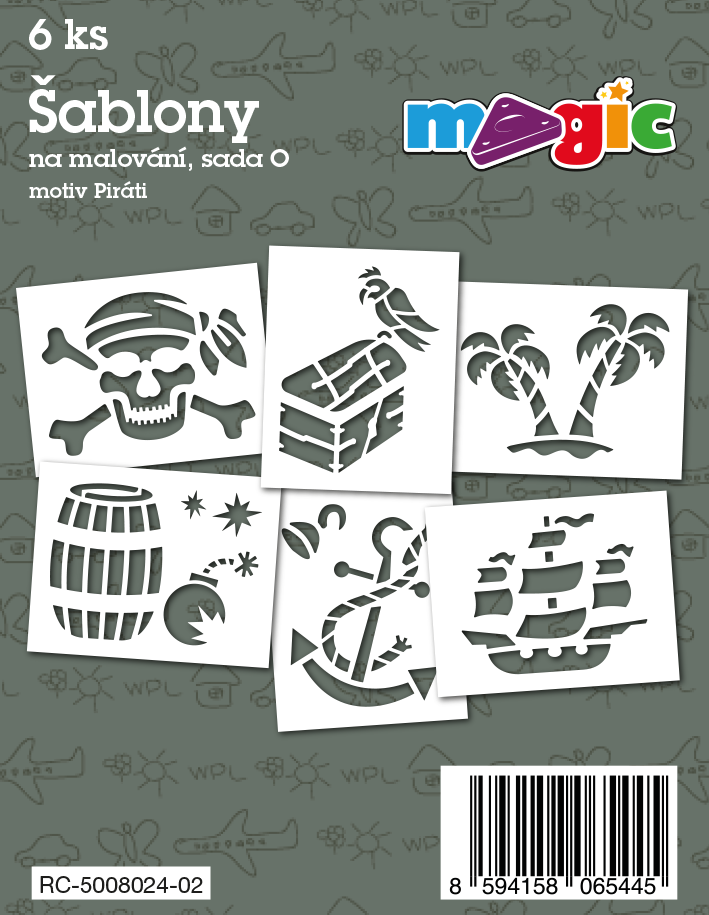 Magic Paper Stencils – Set O: Pirates