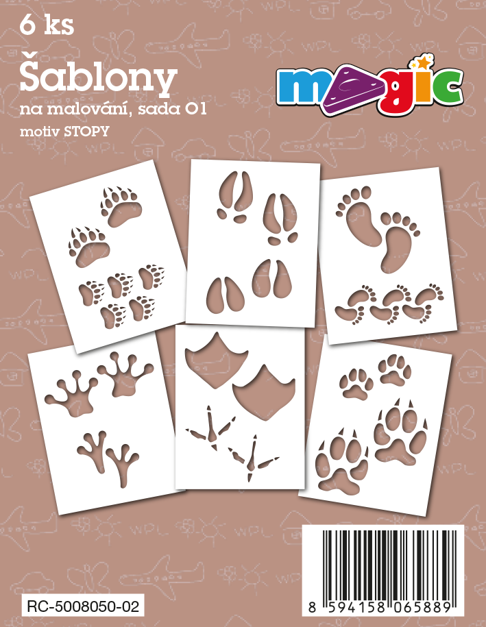 Papierschablonen MAGIC Set O1 – SPUREN