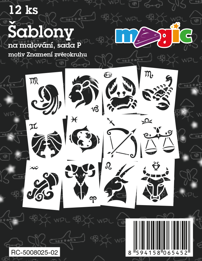 Magic Paper Stencils – Set P: Zodiac Signs