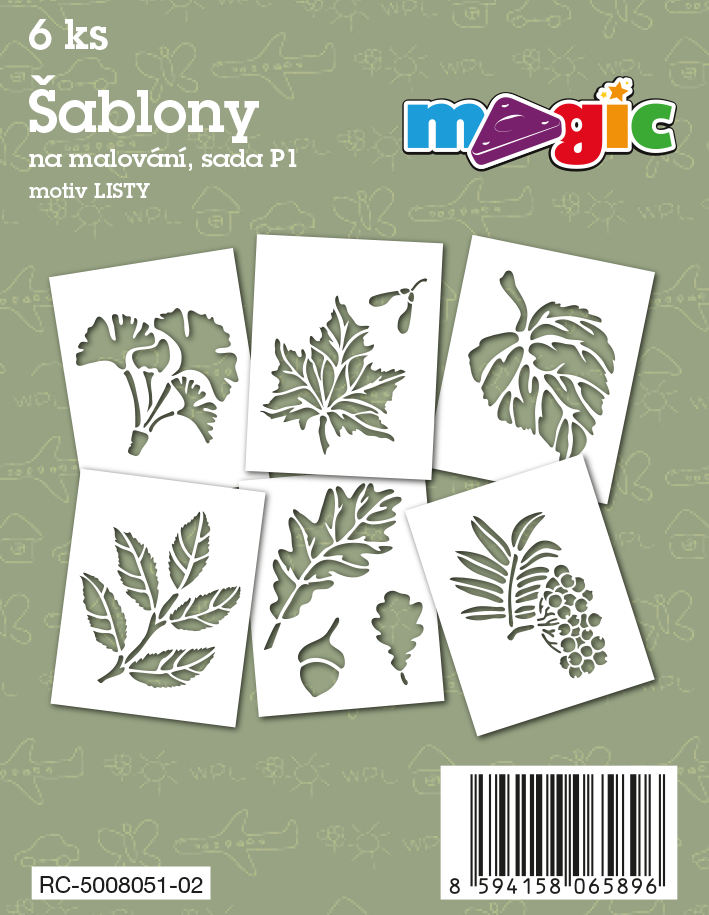 Magic Paper Stencils – Set P1: Leaves