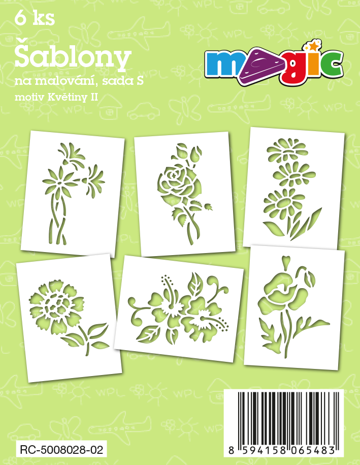 Papierschablonen MAGIC Set S – Blumen II