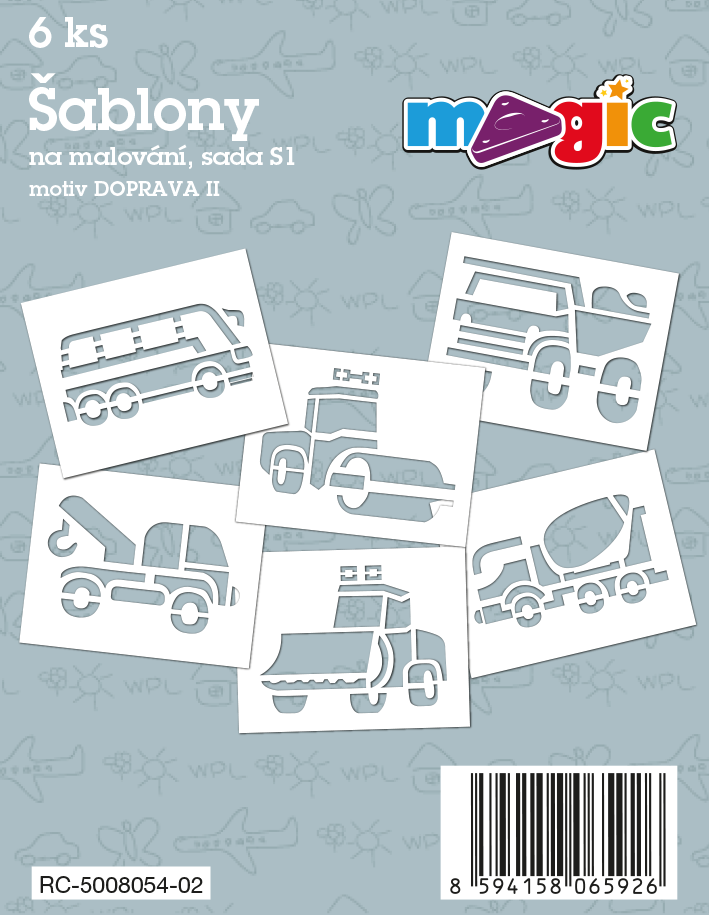 Papierschablonen MAGIC Set S1 – TRANSPORT II