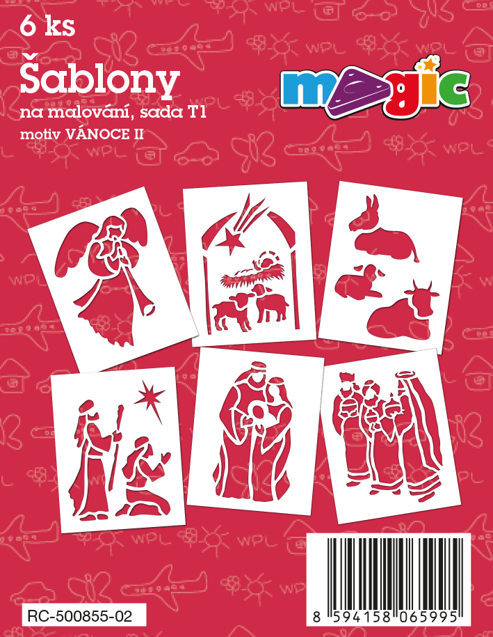 Magic Paper Stencils – Set T1: Christmas II