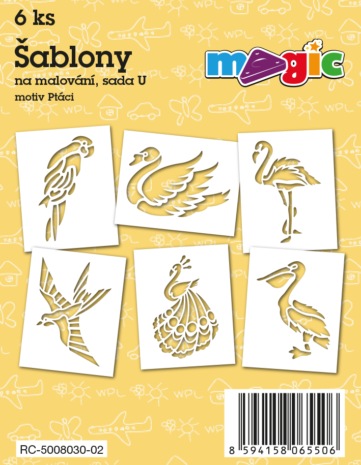 Magic Paper Stencils – Set U: Birds