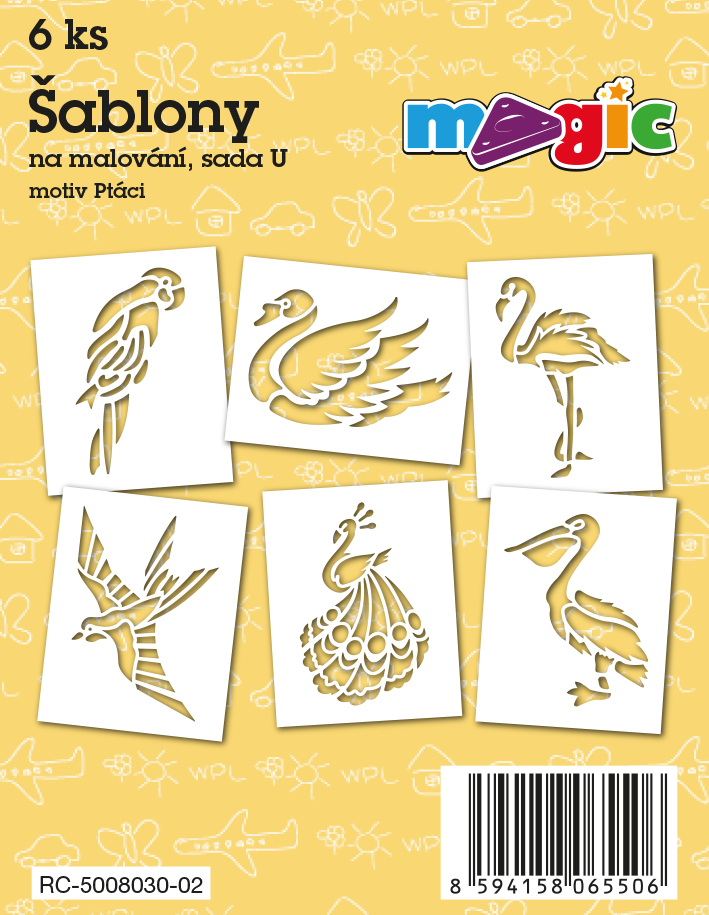 Papierschablonen MAGIC Set U – Vögel