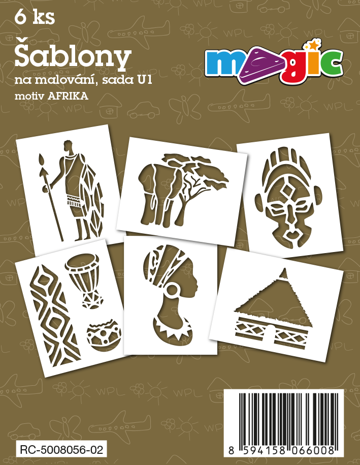 Magic Paper Stencils – Set U1: Africa