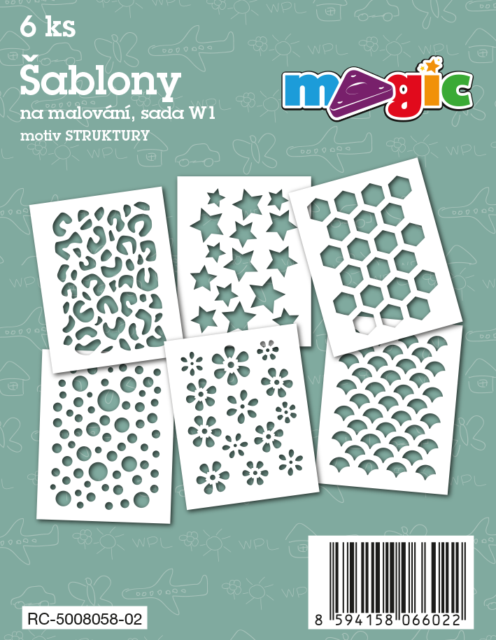 Papierschablonen MAGIC Set W1 – STRUKTUREN