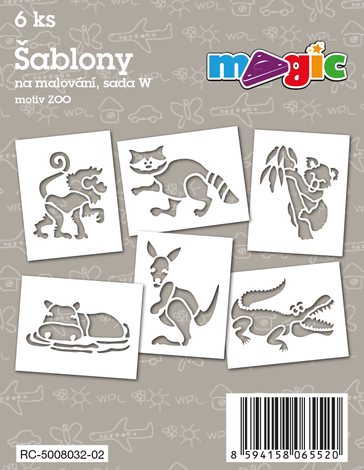 Magic Paper Stencils – Set W: ZOO